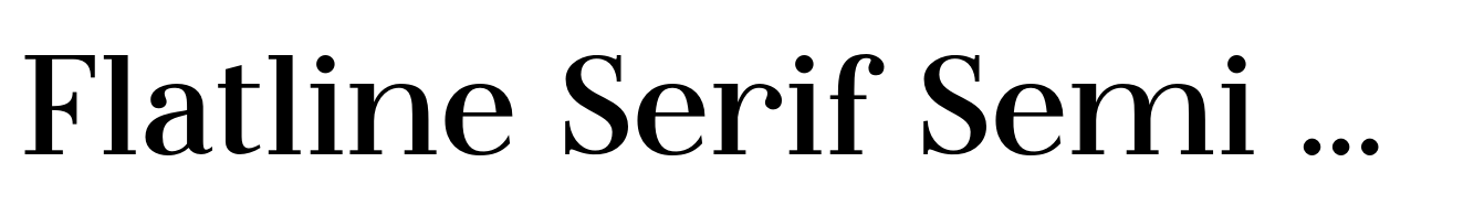 Flatline Serif Semi Bold